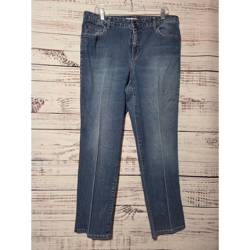 Bandolino Mandie Classic Fit Straight Leg Jeans Blue Denim 16W Medium Wash